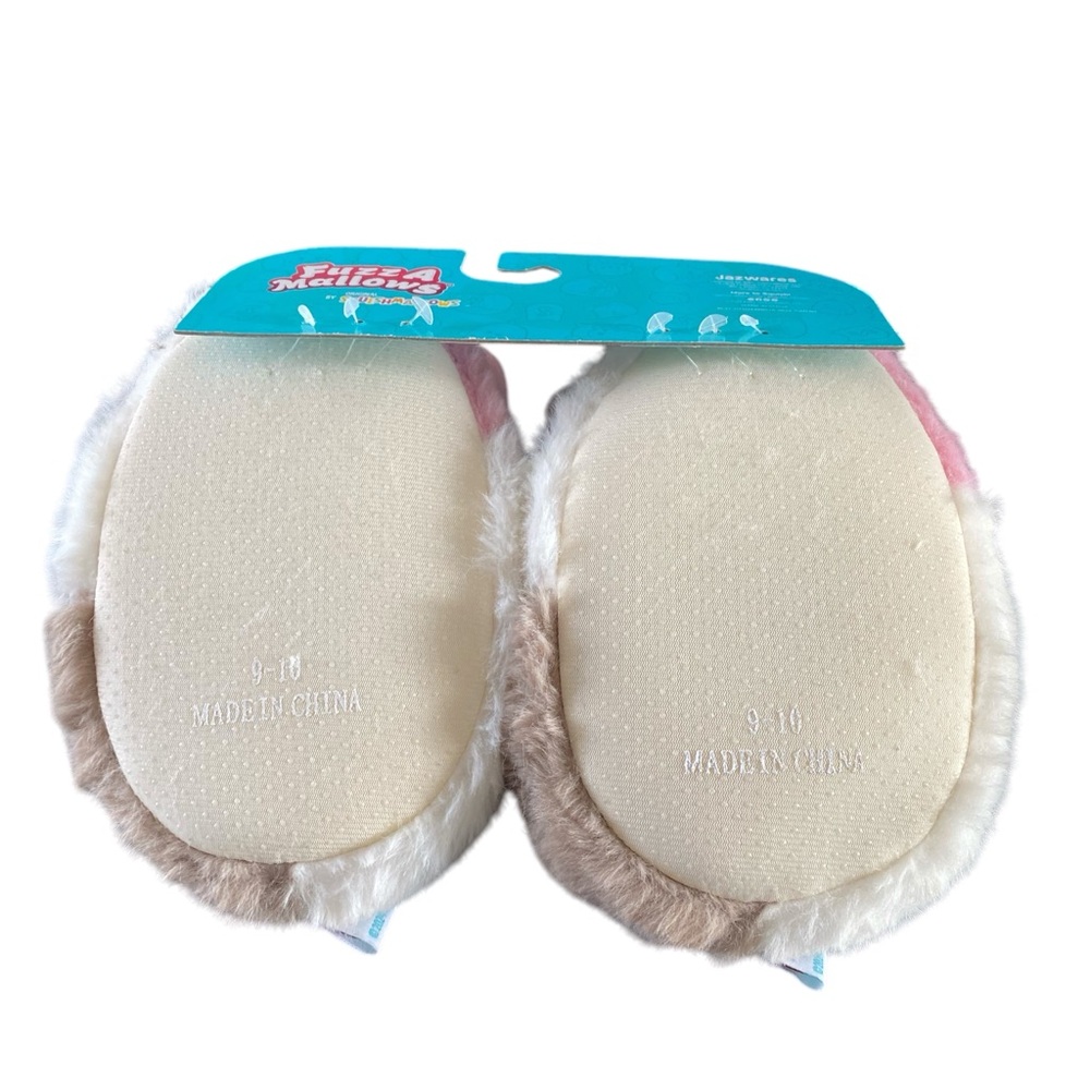 SQUISHMALLOWS Little Kids Cute Cat Plush Slippers Size: 9-10 - Picture 3 of 7